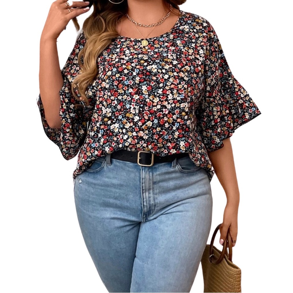 SHEIN Multicolor Floral Blouse